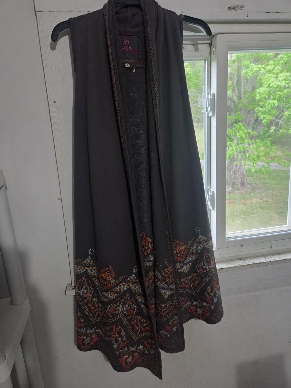 Johnny Was Sleeveless Cardigan Size Small